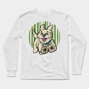 running happy dog Long Sleeve T-Shirt